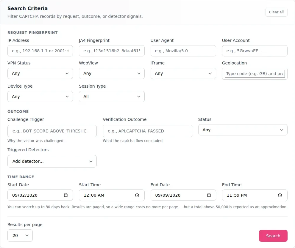 prosopo audit page